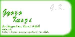 gyozo kuszi business card
