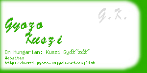 gyozo kuszi business card